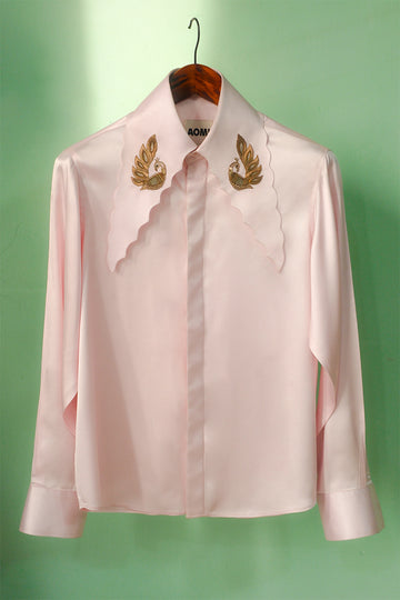 "Lyla" Hand Embroidered Tailored Shirt (Women)